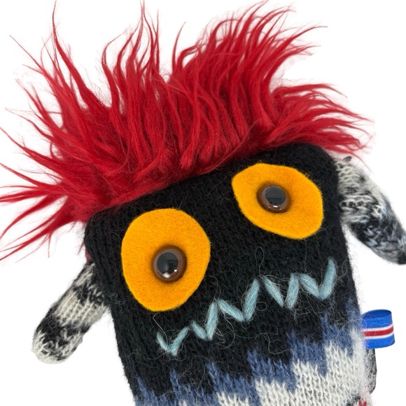 Skrimsli Plush Monster Toy Handmade in Iceland Knit Stuffed Animal Doll - Picture 2 of 10